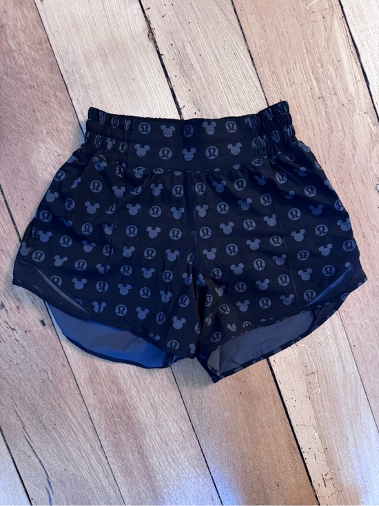 lululemon athletica Pants - lululemon athletica Black Disney Mickey Print Women's Athletic Shorts Size 2
